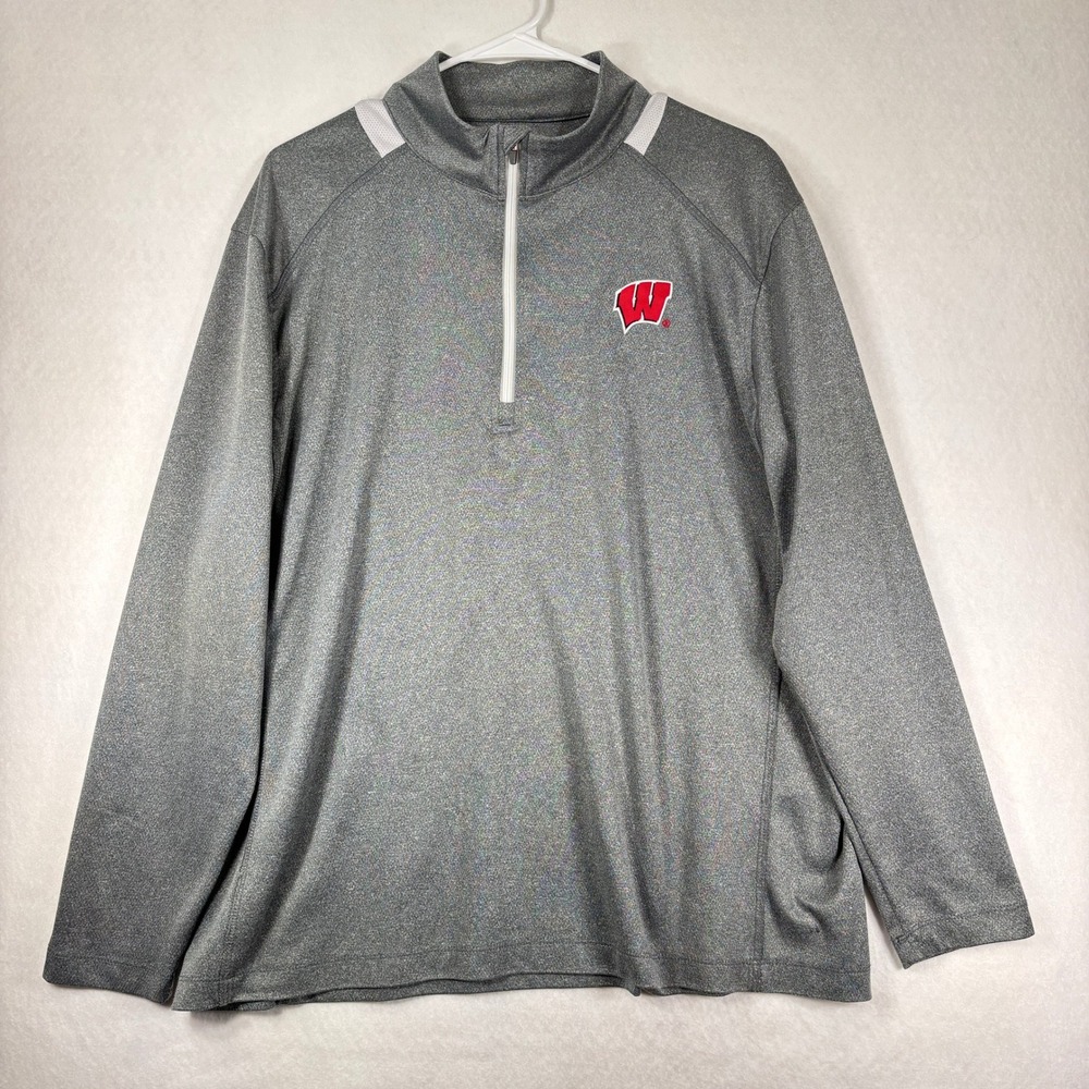 Wisconsin‎ Badgers Quarter Zip Pullover L Performance Athletic Gorpcore